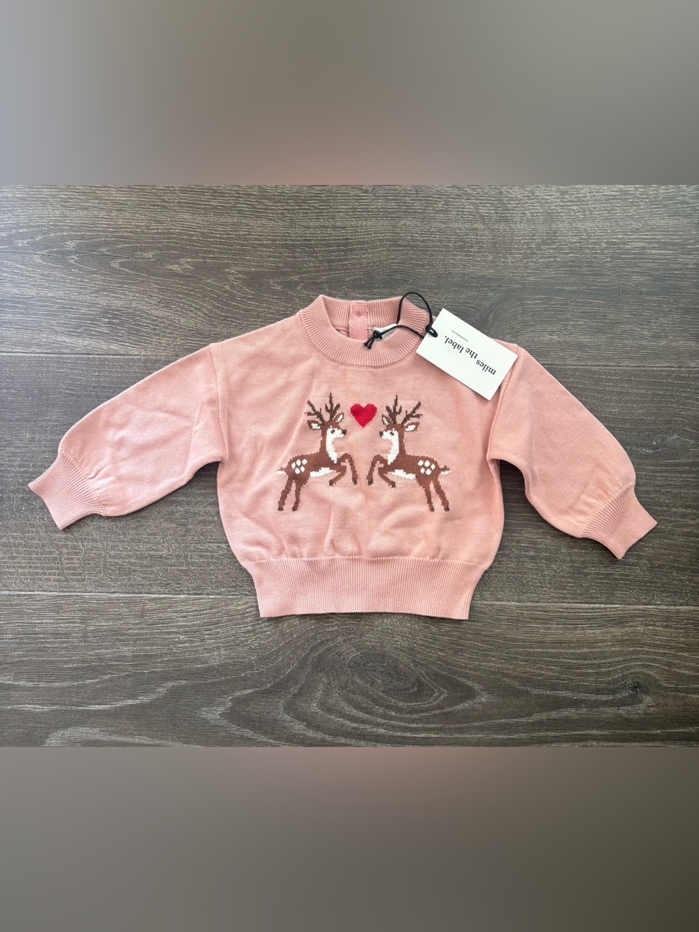 Miles the Label Reindeer Sweater - Size 9-12 Months NEW!
